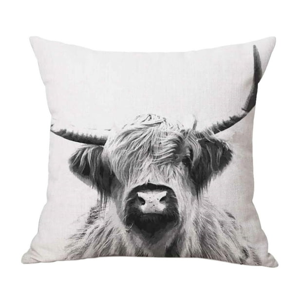 Highland Cow girl kids pink Cute Highland Cow Kids Throw Pillow 18x18 Multicolor Highland Cow girl kids pink Cute Highland Cow Kids Throw Pillow 18x18 Multicolor